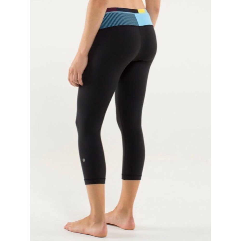 Lululemon Wunder Under Crop Black/Quilt